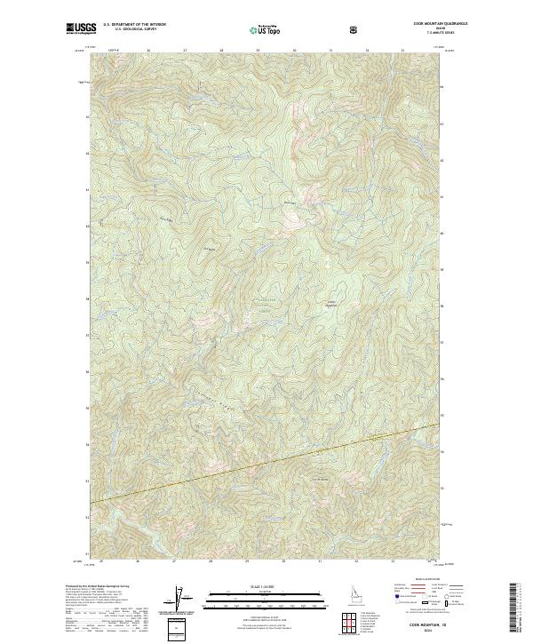 Cook Mountain topographic map thumbnail
