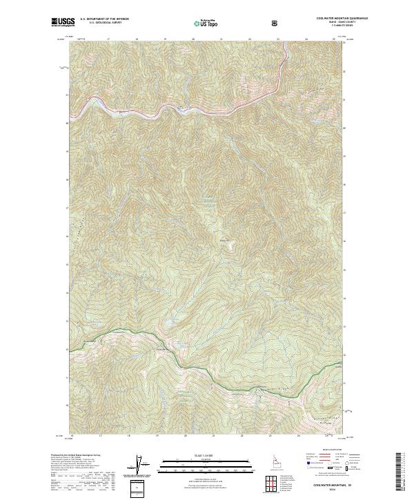 Coolwater Mountain topographic map thumbnail