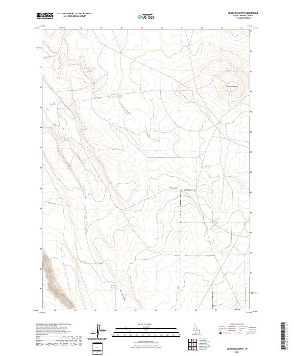 Coonskin Butte topographic map thumbnail