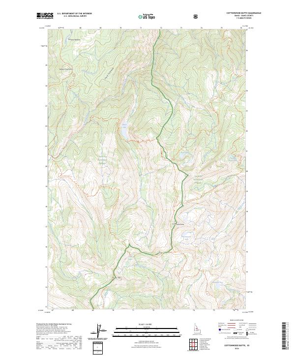 Cottonwood Butte topographic map thumbnail