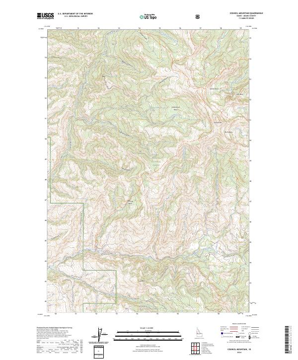 Council Mountain topographic map thumbnail