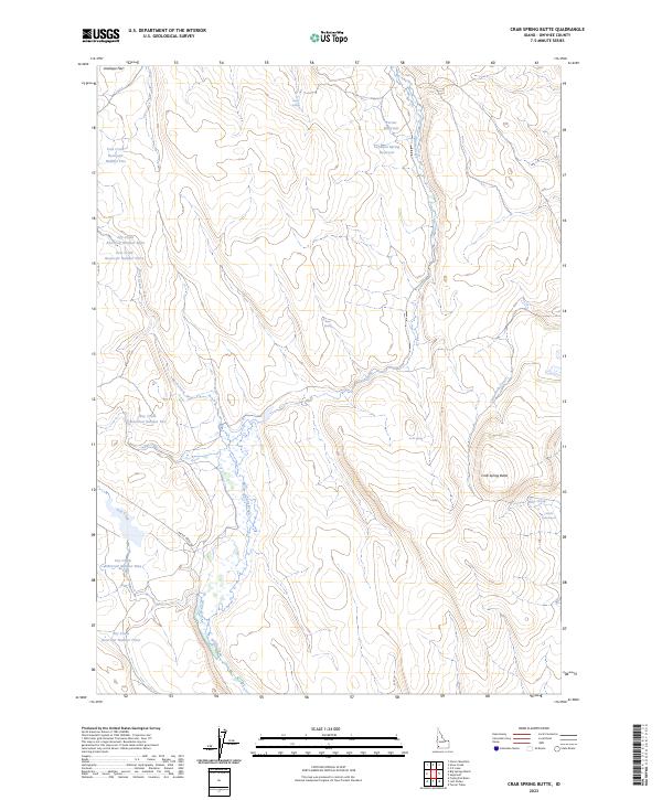 Crab Spring Butte 2023 topographic map thumbnail