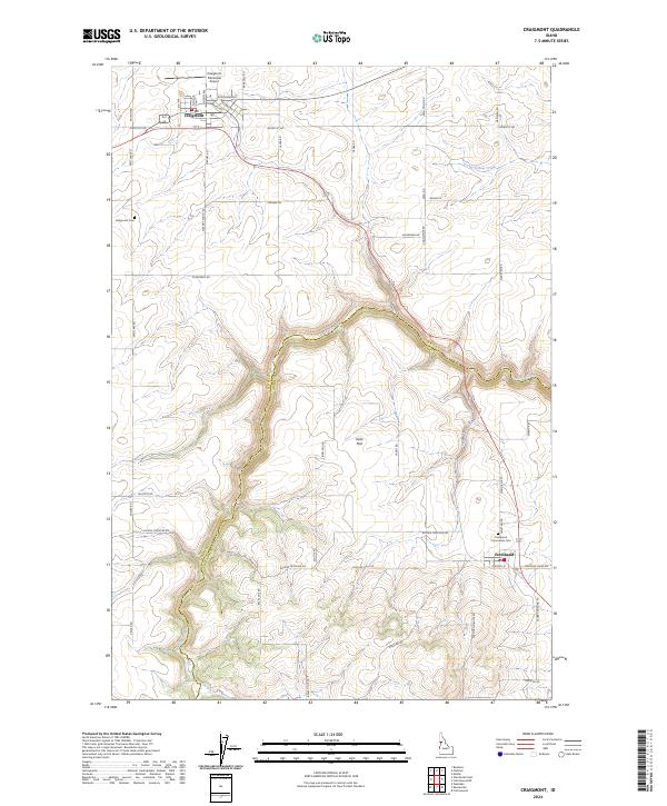 Craigmont topographic map thumbnail