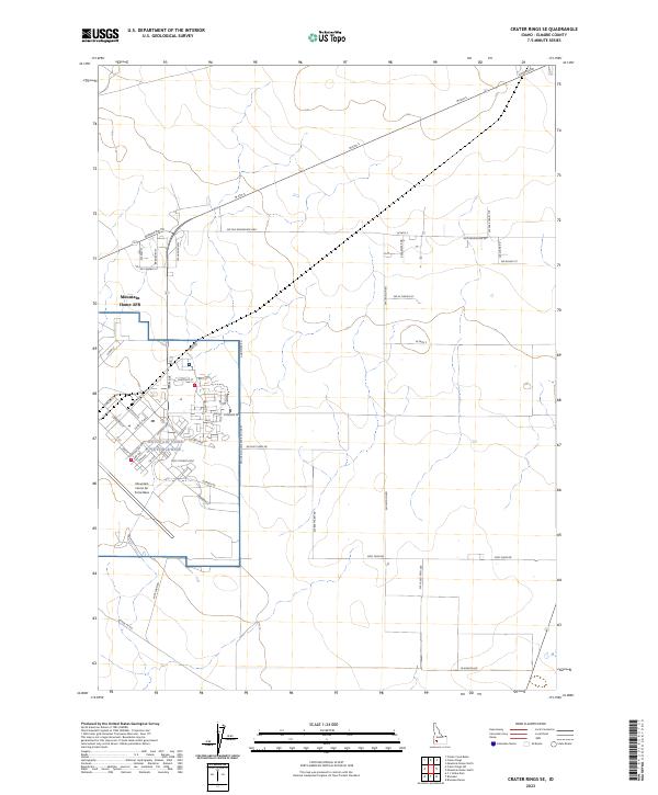 Crater Rings SE topographic map thumbnail