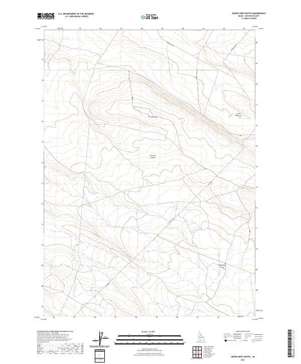 Crows Nest Butte topographic map thumbnail