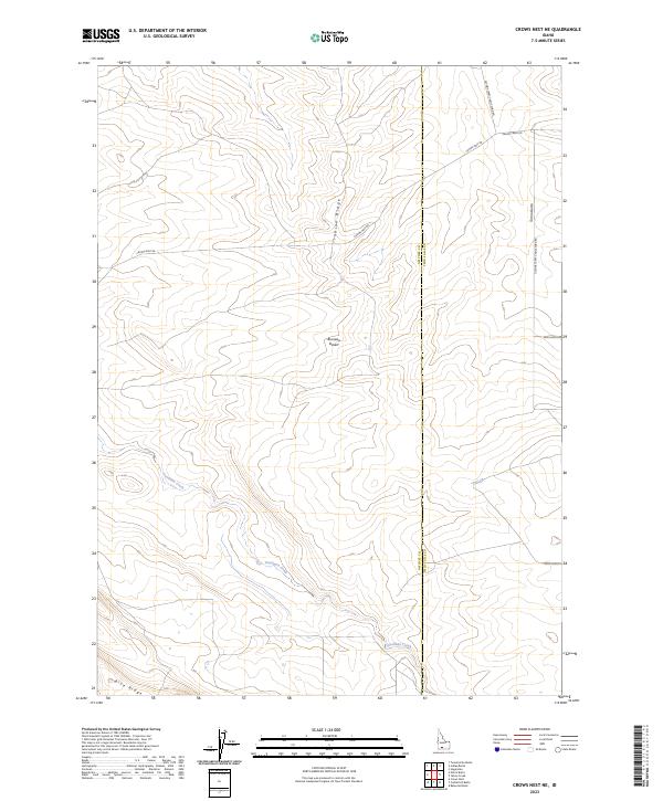 Crows Nest NE topographic map thumbnail