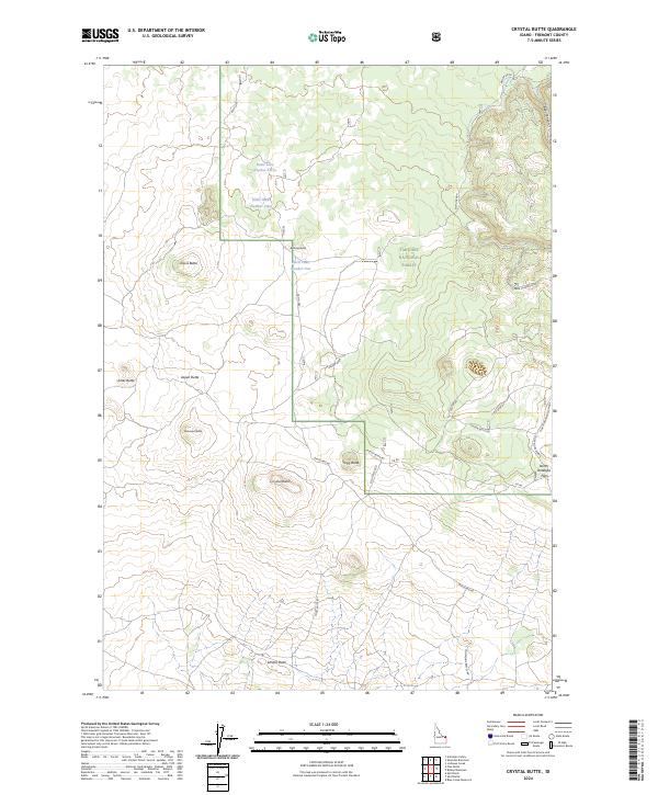 Crystal Butte topographic map thumbnail