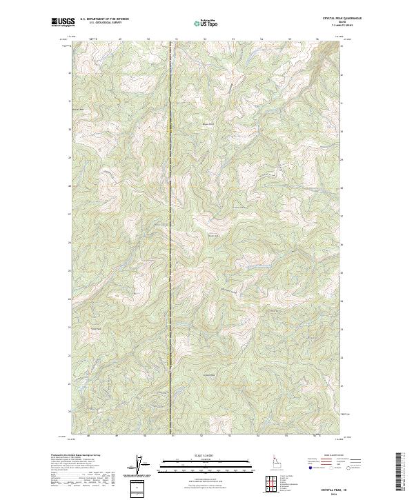 Crystal Peak topographic map thumbnail