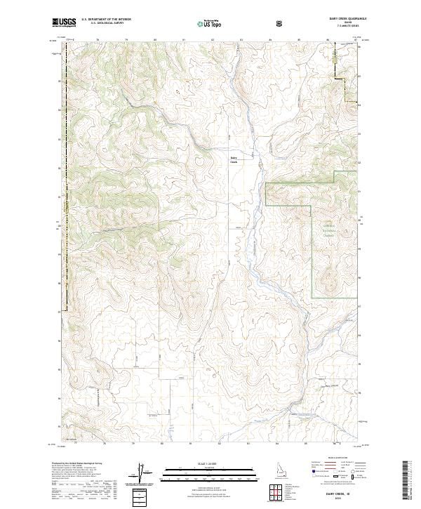 Dairy Creek topographic map thumbnail