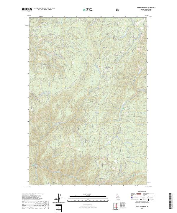 Dairy Mountain topographic map thumbnail