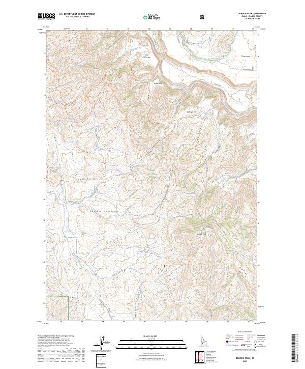Danskin Peak topographic map thumbnail