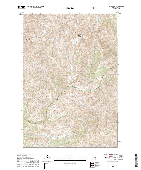 Dave Lewis Peak topographic map thumbnail