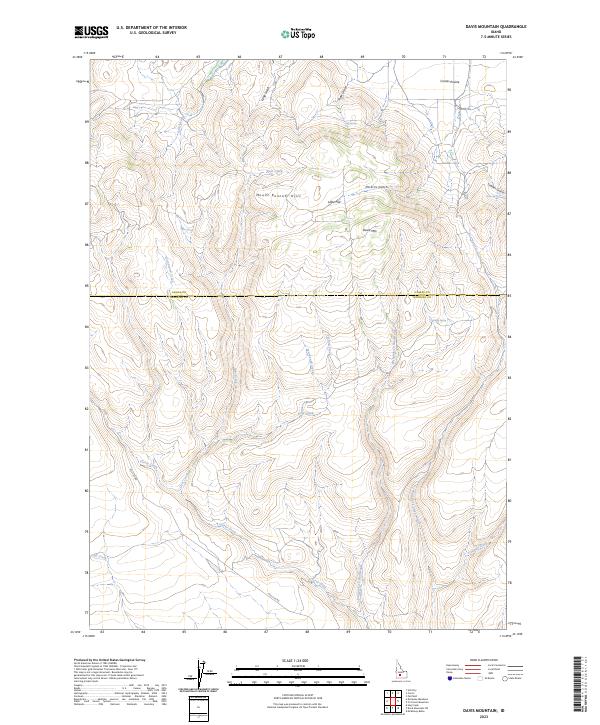 Davis Mountain 2023 topographic map thumbnail