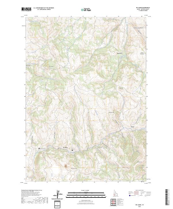 De Lamar topographic map thumbnail