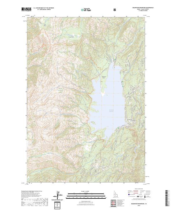 Deadwood Reservoir topographic map thumbnail