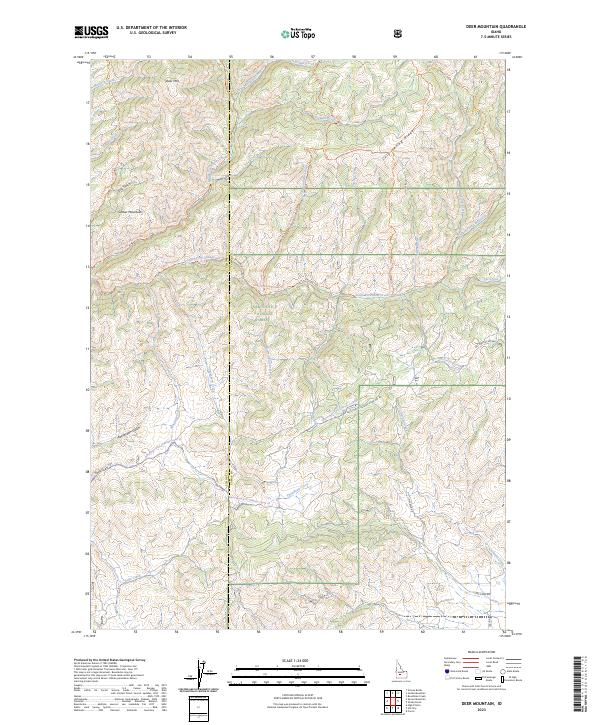 Deer Mountain topographic map thumbnail