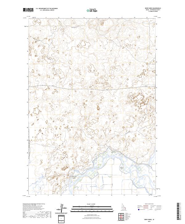 Deer Parks topographic map thumbnail