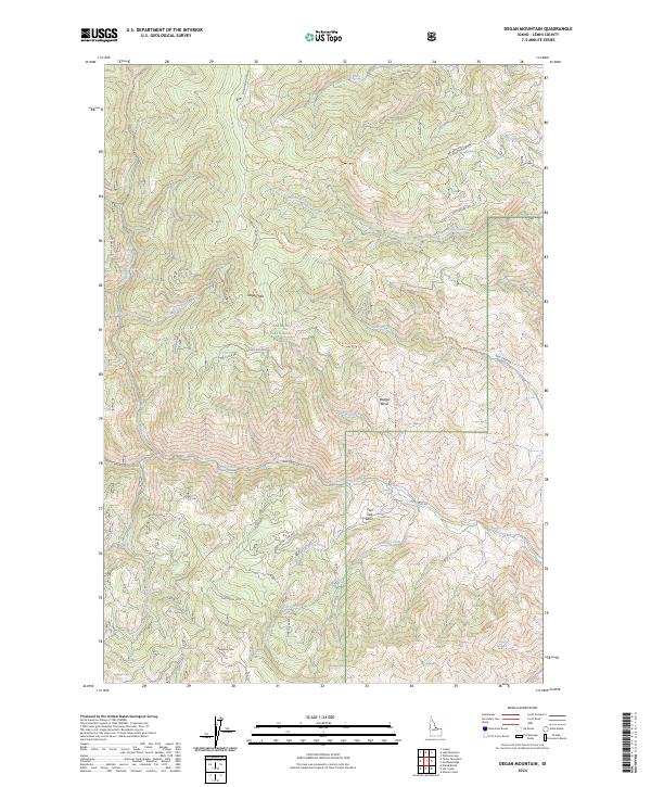 Degan Mountain topographic map thumbnail