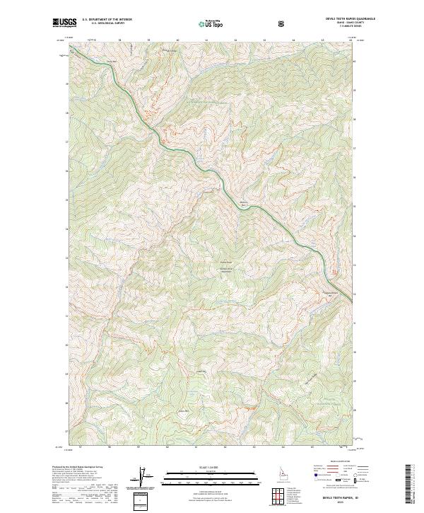 Devils Teeth Rapids 2023 topographic map thumbnail