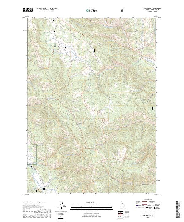 Diamond Flat topographic map thumbnail