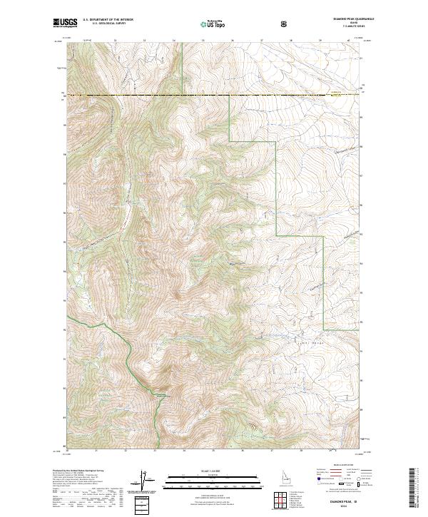Diamond Peak topographic map thumbnail