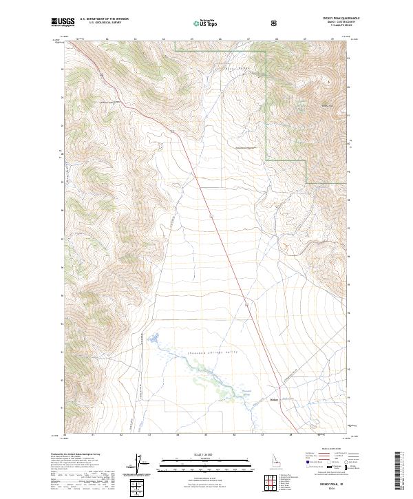 Dickey Peak topographic map thumbnail