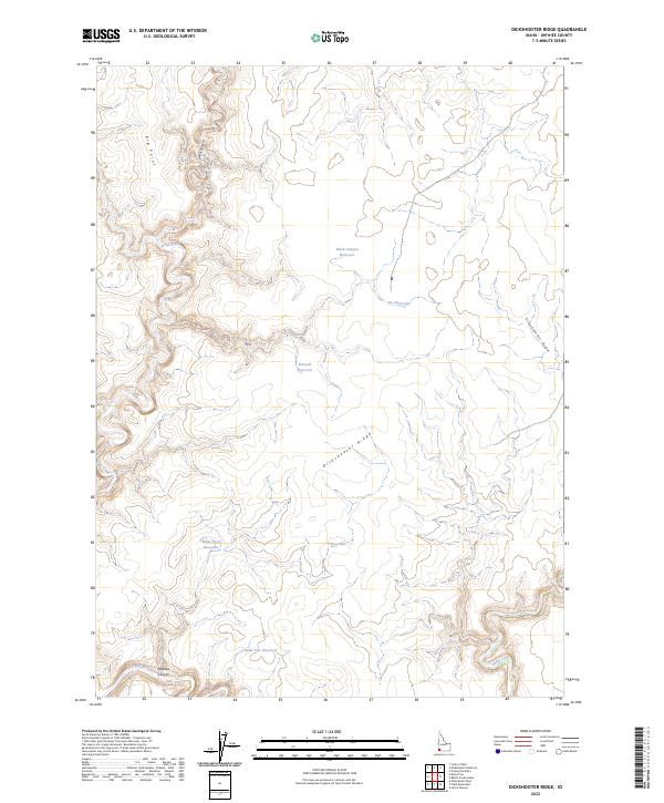 Dickshooter Ridge topographic map thumbnail