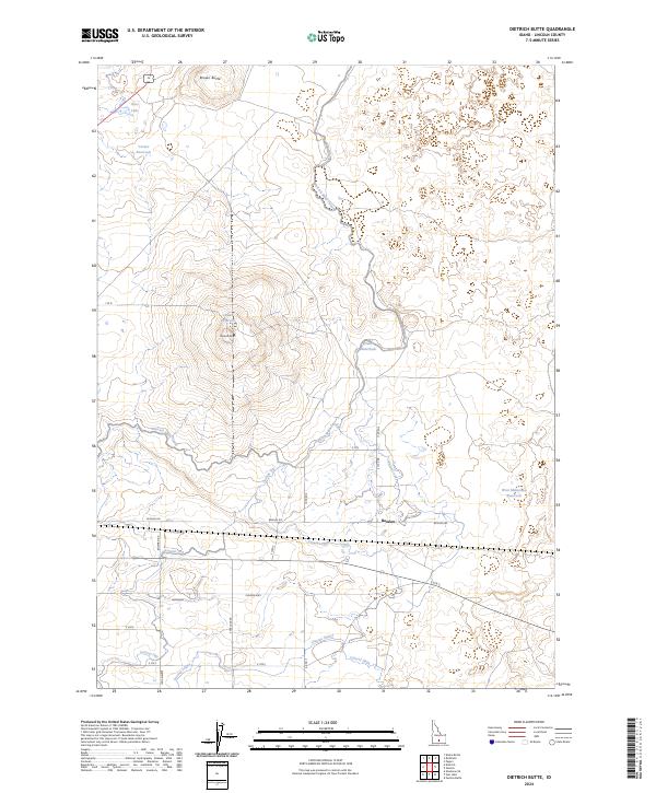 Dietrich Butte topographic map thumbnail