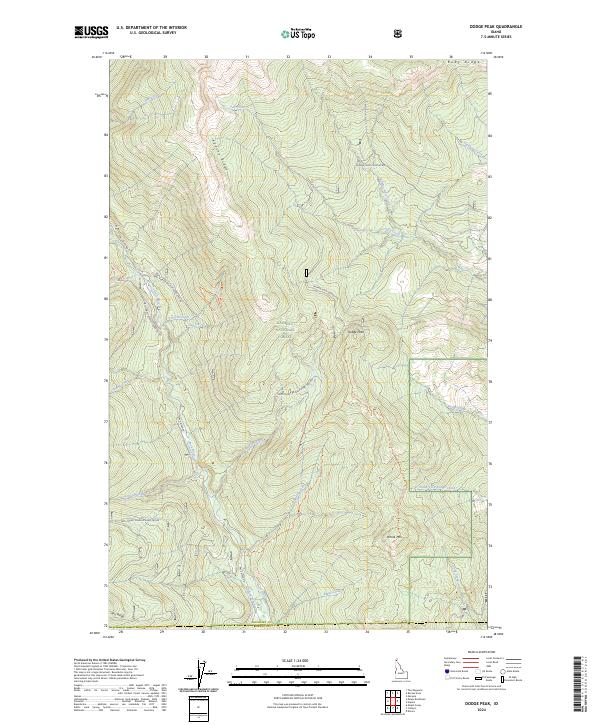 Dodge Peak topographic map thumbnail