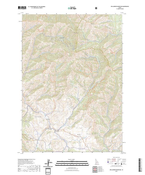 Dollarhide Mountain topographic map thumbnail