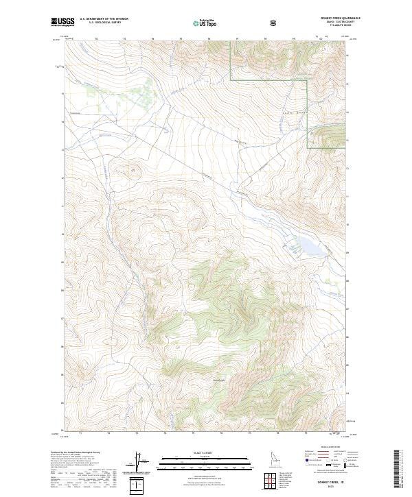 Donkey Creek topographic map thumbnail