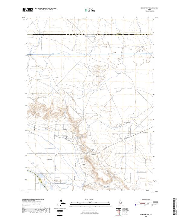 Dorsey Butte topographic map thumbnail