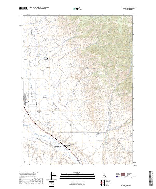 Downey East topographic map thumbnail