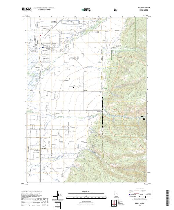 Driggs topographic map thumbnail