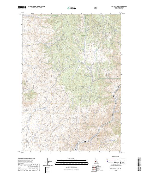 Dry Buck Valley topographic map thumbnail