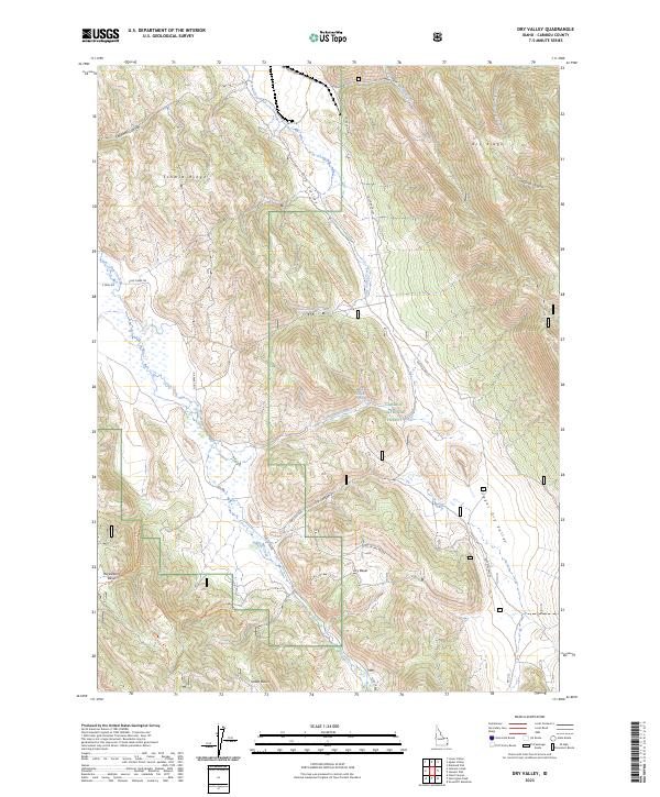 Dry Valley topographic map thumbnail