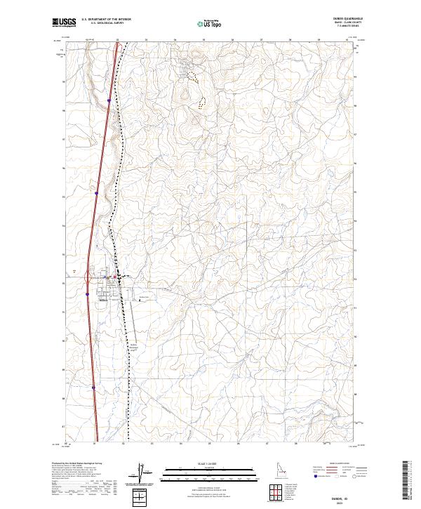 Dubois topographic map thumbnail