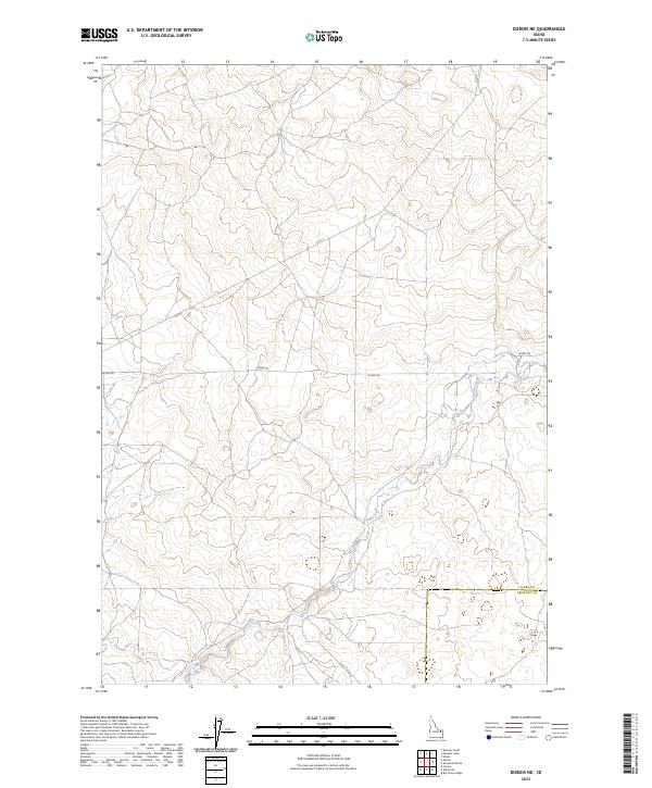 Dubois NE topographic map thumbnail