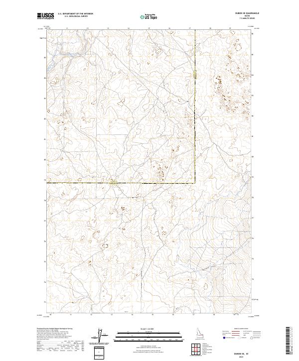Dubois SE topographic map thumbnail