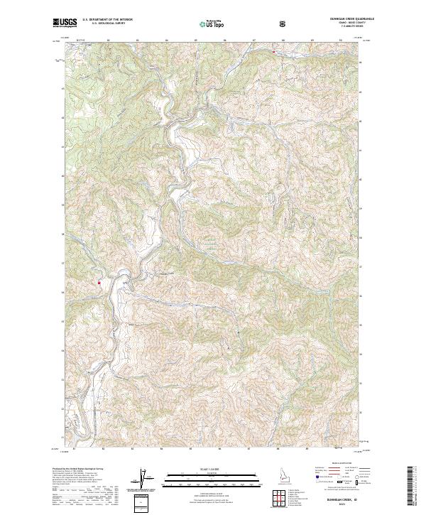 Dunnigan Creek topographic map thumbnail