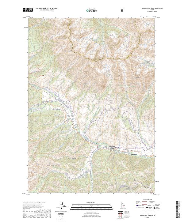 Easley Hot Springs topographic map thumbnail