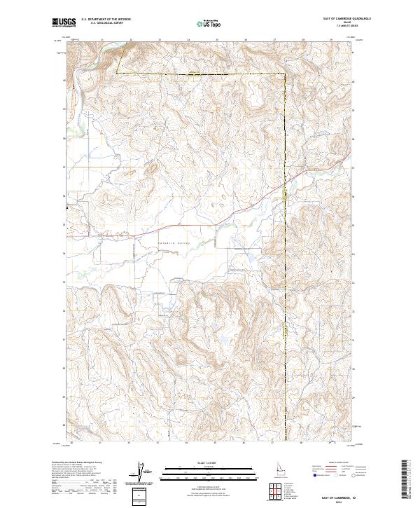 East of Cambridge topographic map thumbnail