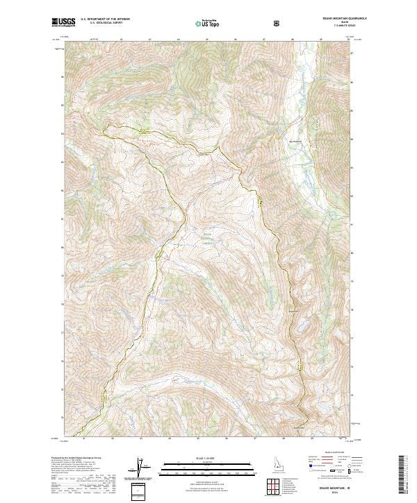 Edaho Mountain topographic map thumbnail
