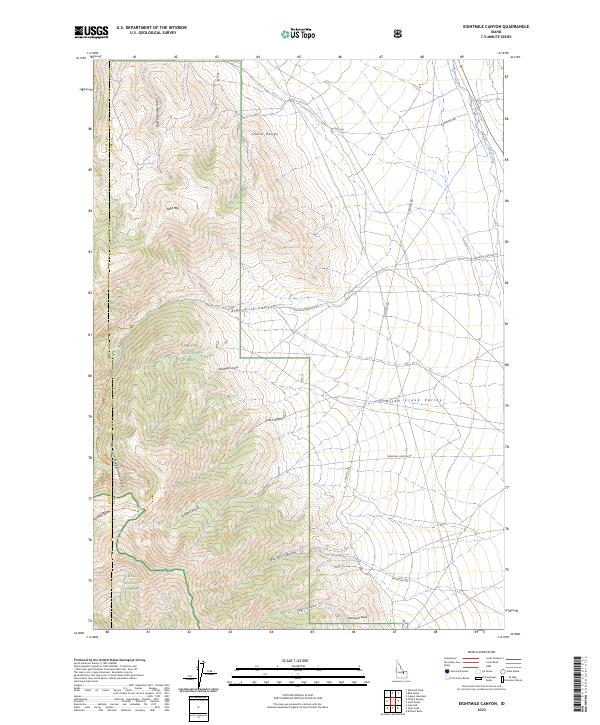 Eightmile Canyon topographic map thumbnail