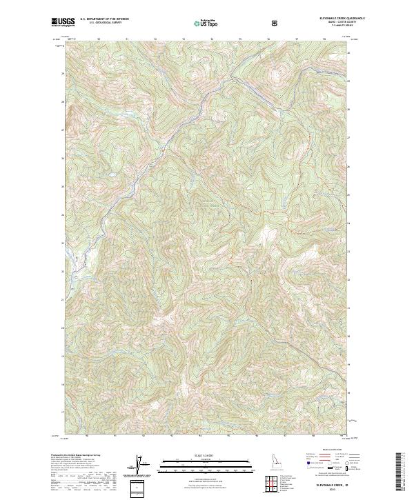 Elevenmile Creek 2023 topographic map thumbnail