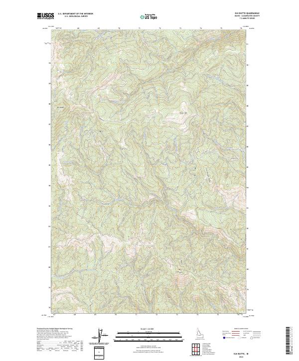 Elk Butte topographic map thumbnail