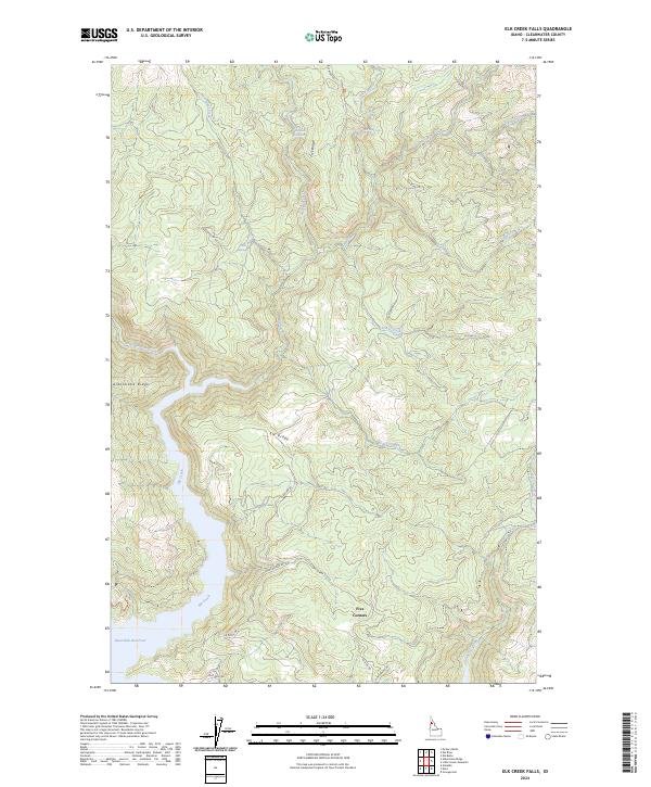 Elk Creek Falls topographic map thumbnail