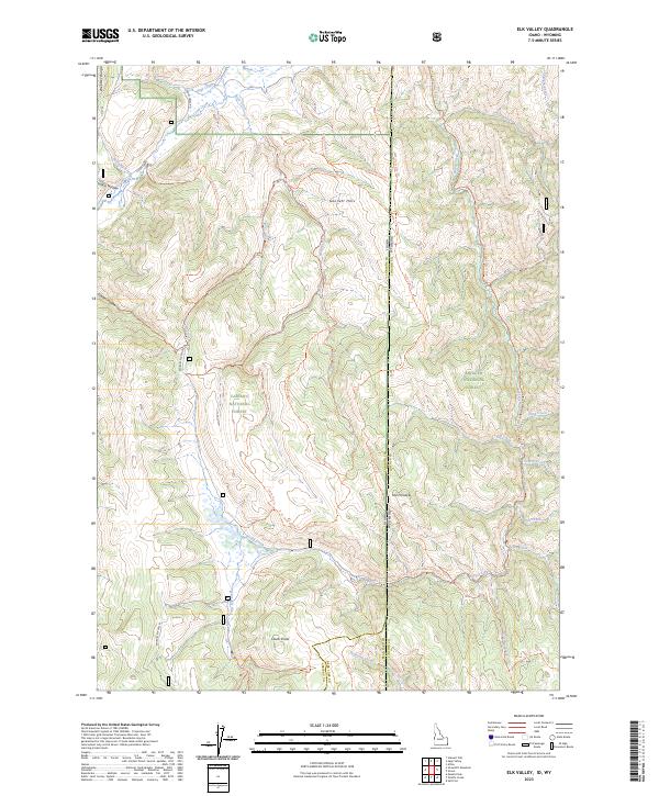 Elk Valley topographic map thumbnail