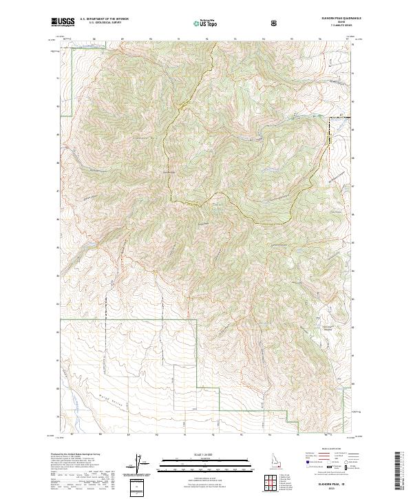 Elkhorn Peak topographic map thumbnail