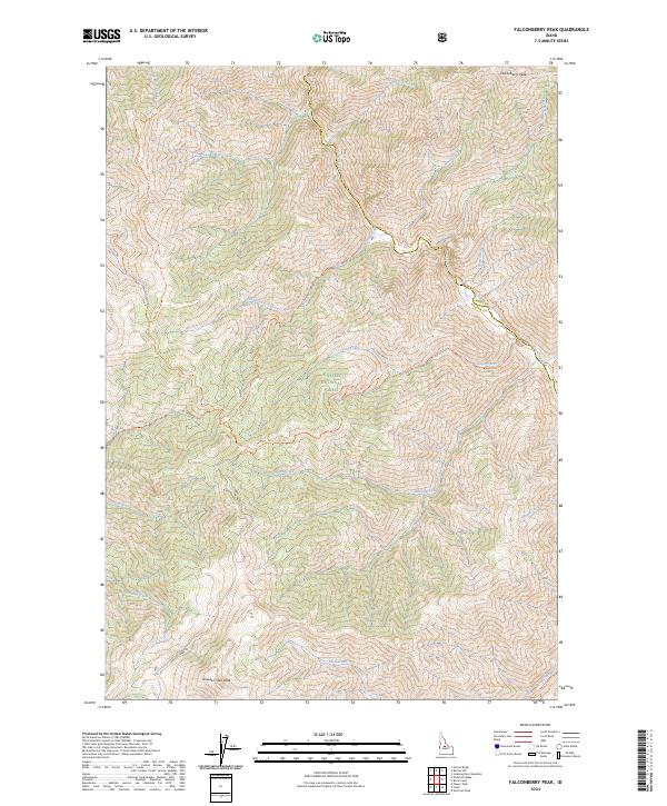 Falconberry Peak topographic map thumbnail